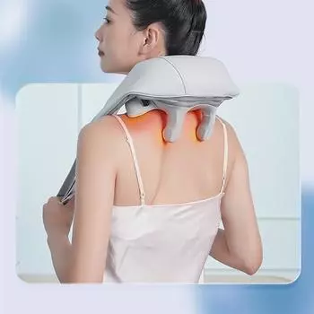 Массажер для шеи, мини-6D разминающий массаж, снимает скованность и болезненность в плечах и шее, станет прекрасным подарком для мужчин, женщин и родителей. белый