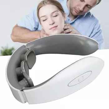 Массажер для шеи Многофункциональный электрический импульсный массажер для глубоких тканей шеи с подогревом для снятия усталости