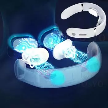 Массажер для шеи, переносной мини-массажер для шеи и плеч, глубокий массаж с регулируемым массажером для расслабления шеи белый