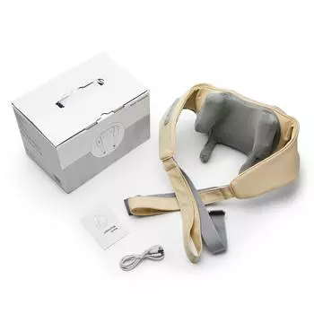 Массажер для шеи, разминающий шиацу, мануальный массажер для спины, расслабляющий массажер для шеи и плеч, согревающий массажер для шеи