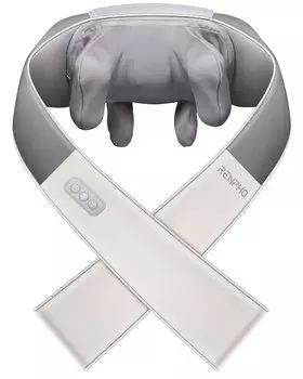 Массажер для шеи RENPHO 3D Массажер для плеч Снятие напряжения в плечах Массажный аппарат Ножничный массаж 2 режима Переключение 2 уровня интенсивности Расслабление серый