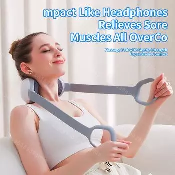 Массажер для шеи с подогревом Массажер для шейного отдела позвоночника Электрический разминающий массажер для шеи Глубокое снятие усталости Расслабление мышц Горячий компресс