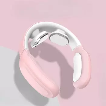 Массажер для шейного отдела позвоночника V-инструмент для лица помогает омоложению кожи Инструмент для похудения лица Инфракрасный физиотерапевтический массажер для шейного отдела позвоночника Remote Control розовый