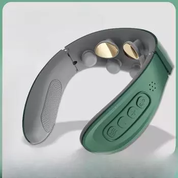 Массажер для шейного отдела, защита для шеи, физиотерапия плеч и шеи, многофункциональный интеллектуальный импульсный массажер для массажа шеи, инструмент для шейного отдела позвоночника Heating gift box белый