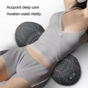 Массажер для спины 3 в 1 Подушка для массажа шеи с термотерапией Регулируемая температура Поддержка шеи, плеч и спины Массажер для снятия стресса темно-серого