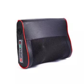 Массажер для спины и шеи Шиацу с прогревом и глубоким разминанием тканей - электрическая массажная подушка для использования дома, в автомобиле и в офисе 110V&US Plug розы красного