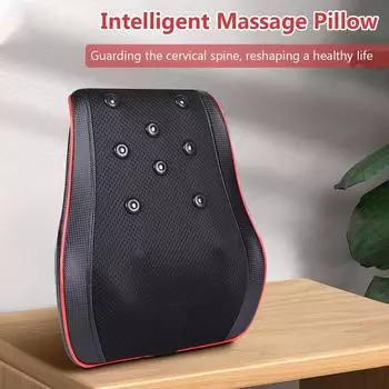 Массажер для спины с подогревом, подушка для массажа шеи с подогревом, регулируемый массажный инструмент для плеч с пультом дистанционного управления для шеи, спины, плеч