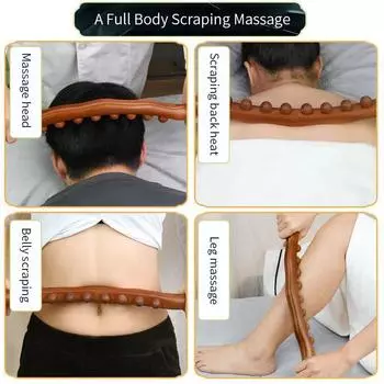 Массажер для тела, деревянная массажная палочка, массажер для спины, инструмент для спа-терапии, палочка Гуаша