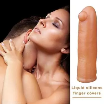 Массажер для точки G, рукав для пальцев, жидкий силиконовый материал, рукав для пальцев с выступом для стимуляции клитора, груди, секс-игрушка для взрослых пар