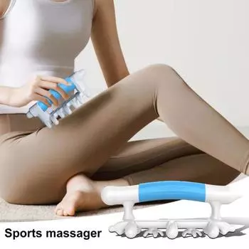 Массажер для триггерных точек для миофасциального релиза, ручной массажер для шеи, плеч, спины, инструмент для восстановления мышц синий