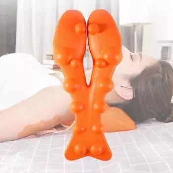 Массажер для триггерных точек трапеции, миофасциальный шейный релаксант, корректор осанки, массажер для шейного отдела позвоночника для снятия мышечной боли B оранжевый