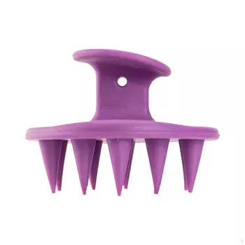 Массажер для волос и кожи головы, влажная и сухая щетка, скруббер темно-фиолетовый