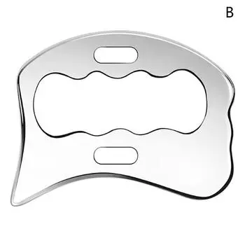 Массажер Гуаша из нержавеющей стали, скребок для мышц, металлический инструмент для соскабливания, глубокий массаж тканей и фасций лица, расслабляющий массаж, коррекция фигуры