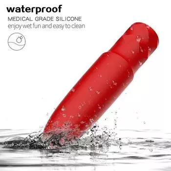 Массажер портативный небольшой размер 10 режимов регулируемый USB перезаряжаемый силиконовый водонепроницаемый беспроводной