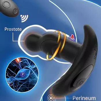 Массажер простаты для мужчин и женщин, 10 скоростей вращающейся вибрации, стимулятор точки G, 2-в-1 двойная стимуляция, игрушка для взрослых
