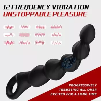 Массажер простаты для мужчин - вибрирующий анальный растягиватель со стимулирующими шариками, анальная пробка, игрушка для взрослых для мужского удовольствия и анальной тренировки