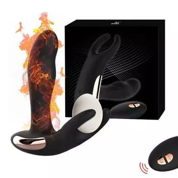 Массажер простаты с дистанционным управлением, подогрев, вибрация груди, анальная пробка, мастурбатор, сексуальные товары No remote control