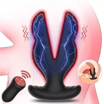 Массажер простаты Вибратор для мужчин Электрический шок Анальный вибратор Беспроводная анальная пробка Расширитель Фаллоимитатор Анальная пробка Секс-игрушки для женщин CHINA