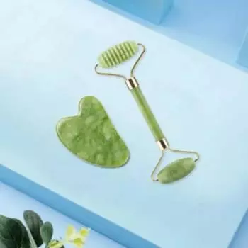 Массажер-ролик из натурального нефрита, фен-жадеит, коровий рог, набор досок для скребков, уход за кожей вокруг глаз, физиотерапия, массажные инструменты