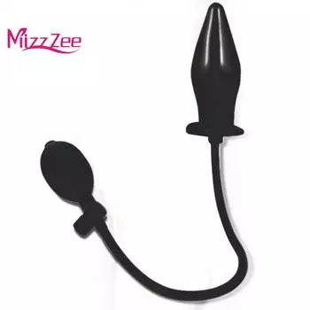 Массажер Силиконовая Надувная Анальная Пробка Вставка Унисекс Пара Совместное Секс-Игрушки