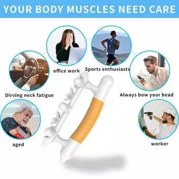 Массажер триггерной точки для миофасциального релиза. Ручной массажер для шеи, плеч, спины. Инструмент для восстановления мышц. Для облегчения боли в мышцах, лимфатической системы. синий