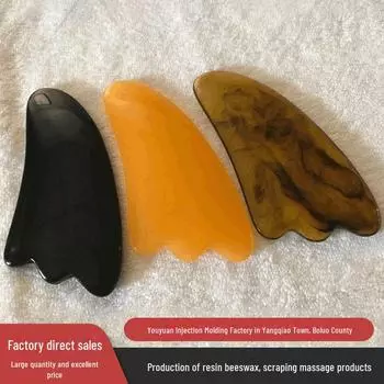 Массажная доска для скребкового массажа лица с пчелиным воском и меридианами