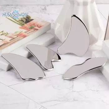 Массажная доска Гуа Ша из нержавеющей стали способствует лимфодренажу и снятию мышечного напряжения, мягкий и эффективный массажный инструмент A