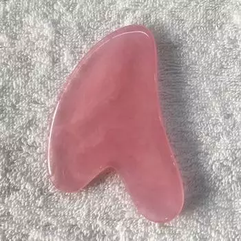 Массажная доска-скребок Гуаша, натуральный нефритовый камень, гуаша, уход за кожей лица, спа-массажный инструмент для лица, шеи, кожи и тела жёлтый