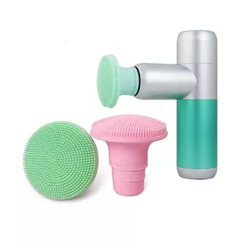 Массажная головка Fascia Gun Силиконовые аксессуары Эфирное масло Головка щетки для волос зелёный