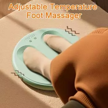 Массажная грелка для ног с вибрацией, быстрый нагрев, регулируемая температура, интеллектуальное отключение, низкий уровень шума зелёный