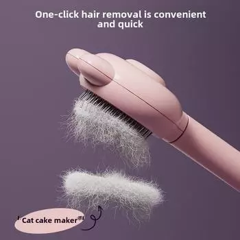 Массажная и чистящая расческа для кошек и собак с кроличьими ушками зелёный