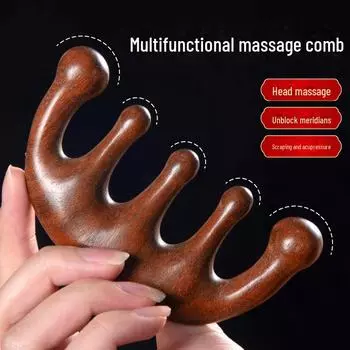 Массажная меридианная расческа двойного назначения: Унисекс-гребень для ухода за кожей головы и предотвращения ломкости волос с широкими зубьями для выщипывания и портативного использования. Dolphin Comb