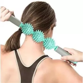 Массажная палочка для мышц в виде ежика, роликовый массажер для йоги, антицеллюлитный массажер для тела, расслабляющий, снимающий стресс, инструмент для похудения