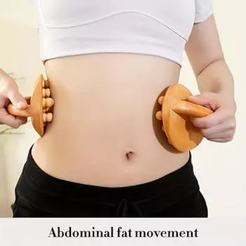 Массажная палочка Гуаша из карбонизированного дерева - 12-бусинная палочка для ухода за меридианами спины, для глубокой релаксации мышц и массажа тела 1pc