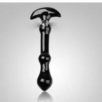 Массажная палочка из хрустального стекла в форме черного якоря