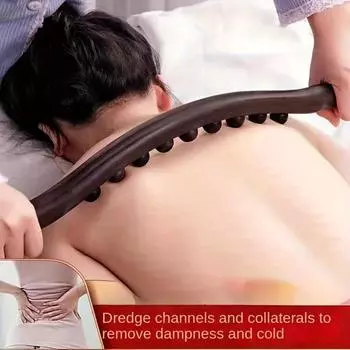 Массажная палочка Meridian 1 шт., 19 бусин — многофункциональный ролик для шеи, спины, живота для оздоровления всего тела 1pc