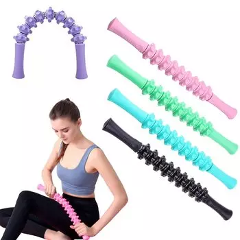 Массажная палочка-ролик для фасции Массажная палочка-ролик для освобождения фасции Роликовый массаж от целлюлита Расслабление мышц [RE:НАПРЯЖЕНИЕ] (Светло-синий)