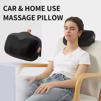 Массажная подушка для автокресла, шеи, плеч, талии, спины, подогрев, многофункциональный бытовой массажер для разминания тела, шейного отдела позвоночника