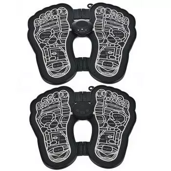 Массажная подушка для ног с зарядкой через USB, умный массажный инструмент для ног, складной портативный массажный массажер для ног чёрный