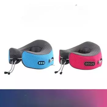 Массажная подушка для шейного отдела позвоночника, массажер для шеи с горячим компрессом, тип массажной подушки, массажер для шеи, дорожная подушка красный