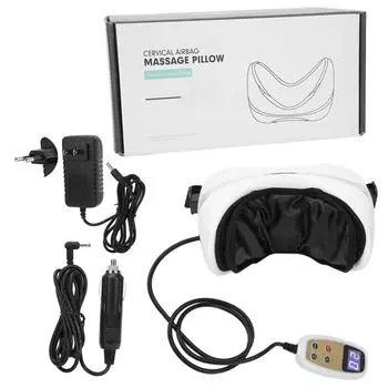 Массажная подушка для шейного позвонка, облегчение боли, домашний автомобиль, горячий компресс, массажер для шеи 100-240 В US Plug