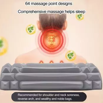 Массажная подушка Прочная терапевтическая подушка для снятия усталости шейного отдела позвоночника, расслабляющая массажная подушка для шеи для дома фиолетовый