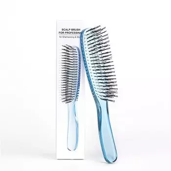Массажная расческа для сухой и влажной кожи головы для женщин, питание и распутывание волос, антистатическая бытовая расческа One Size синий