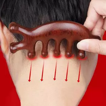 Массажная расческа для тела с меридианами, расческа с широкими зубьями, антистатическая гладкая расческа для волос