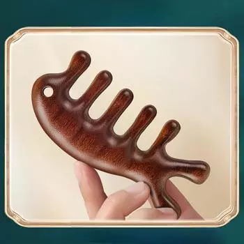 Массажная расческа Gold Silk Sandalwood, компактная расческа, портативная многофункциональная расческа для дома, антистатическая, унисекс