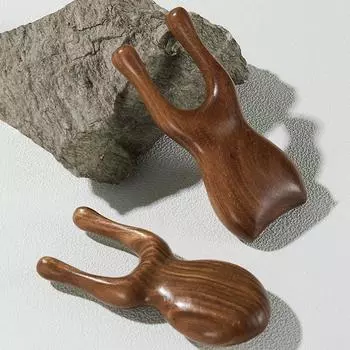 Массажная расческа из сандалового дерева для лица, глаз, плеч, шеи, кожи головы, массажная расческа по меридиану тела, антистатическая расческа в форме лягушки с широкими зубьями