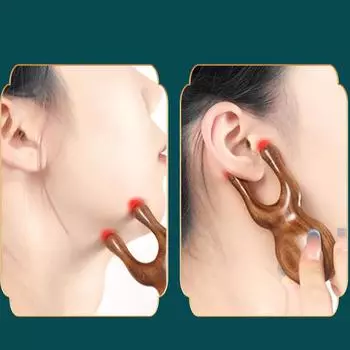 Массажная расческа из сандалового дерева для лица, глаз, плеч, шеи, кожи головы, массажная расческа по меридиану тела, антистатическая расческа в форме лягушки с широкими зубьями