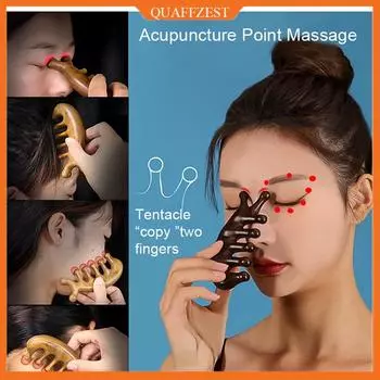 Массажная расческа из сандалового дерева, плеч, шеи, головы, меридиана кожи головы