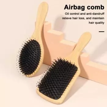 Массажная расческа на воздушной подушке с мягкой щетиной, антистатическая щетка для массажа кожи головы для женщин и девочек, парикмахерская массажная расческа для предотвращения спутывания волос Ellipse