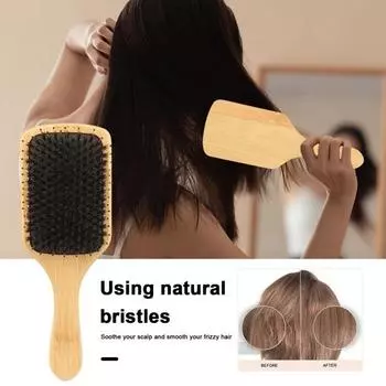 Массажная расческа на воздушной подушке с мягкой щетиной, антистатическая щетка для массажа кожи головы для женщин и девочек, парикмахерская массажная расческа для предотвращения спутывания волос Ellipse